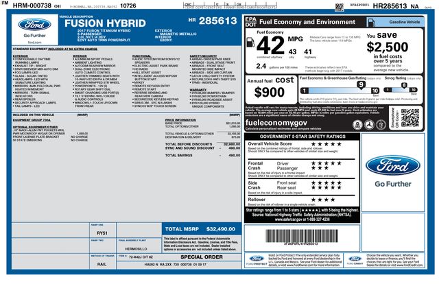ford fusion hybrid 2017 3FA6P0RU1HR285613 image ford fusion hybrid 2017 3FA6P0RU1HR285613 image